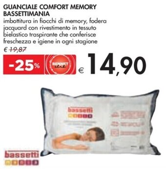 Bennet GUANCIALE COMFORT MEMORY BASSETTIMANIA offerta