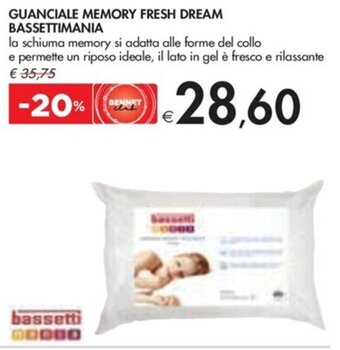 Bennet GUANCIALE MEMORY FRESH DREAM BASSETTIMANIA offerta