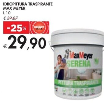 Bennet IDROPITTURA TRASPIRANTE MAX MEYER L 10 offerta