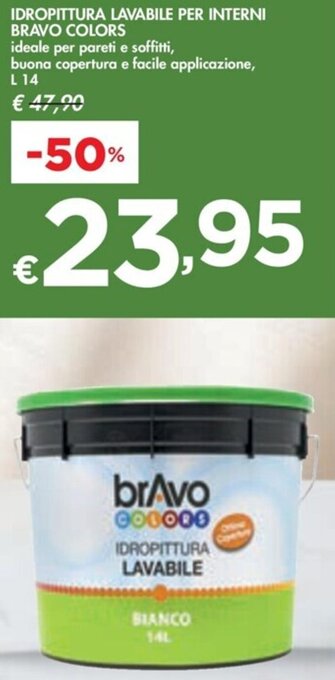 Bennet IDROPITTURA LAVABILE PER INTERNI BRAVO COLORS L 14 offerta