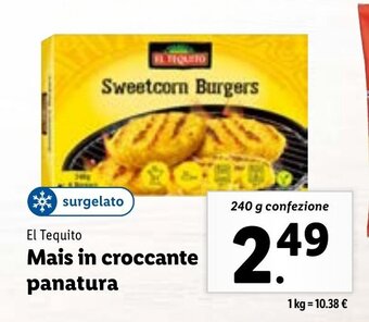 Lidl El Tequito Mais in croccante panatura 240 g confezione offerta