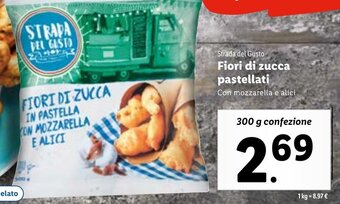Lidl Strada del Gusto Fiori di zucca pastellati 300 g confezione offerta
