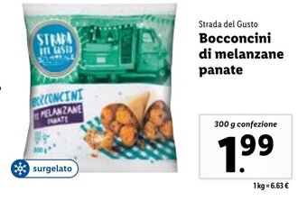 Lidl Strada del Gusto Bocconcini di melanzane panate 300 g confezione offerta