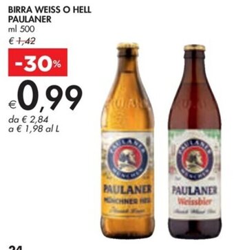 Bennet BIRRA WEISS O HELL PAULANER ML 500 offerta