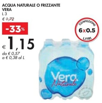 Bennet ACQUA NATURALE O FRIZZANTE VERA L3 offerta