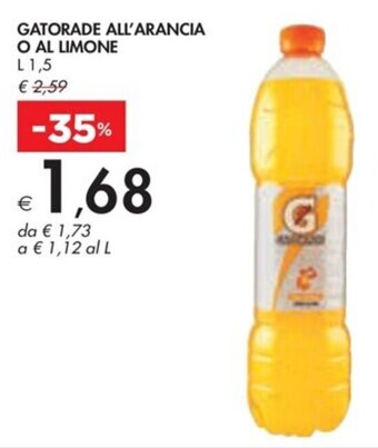 Bennet GATORADE ALL'ARANCIA O AL LIMONE L 1,5 offerta