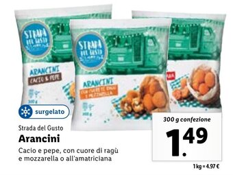 Lidl Strada del Gusto Arancini 300 g confezione offerta
