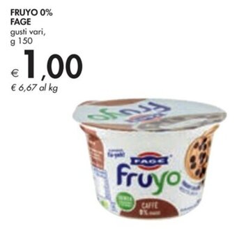 Bennet FRUYO 0% FAGE gusti vari, g 150 offerta