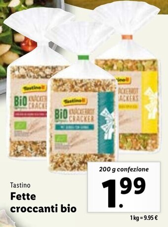 Tastino Fette croccanti bio 200 g confezione