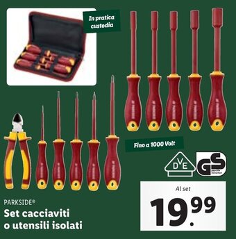 Lidl PARKSIDEⓇ Set cacciaviti o utensili isolati offerta