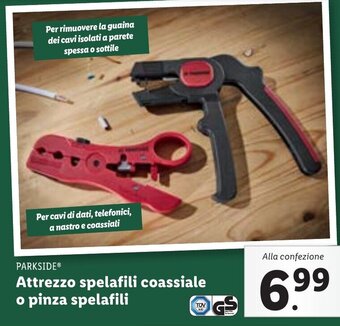Lidl PARKSIDEⓇ Attrezzo spelafili coassiale o pinza spelafili offerta
