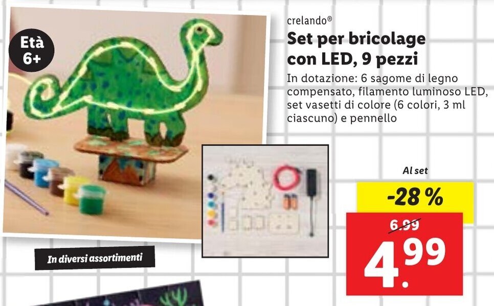 crelando® Set per bricolage con LED, 9 pezzi offerta di Lidl