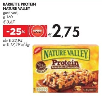 Bennet BARRETTE PROTEIN NATURE VALLEY g 160 offerta