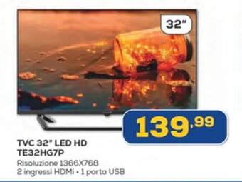 Euronics TECHLIFE TVC 32" LED HD TE32HG7P offerta