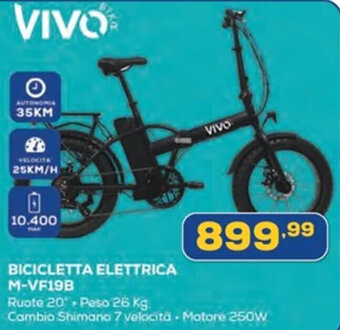 Euronics VIVO BICICLETTA ELETTRICA M-VF19B offerta