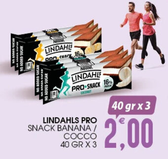 LINDAHLS PRO SNACK BANANA / COCCO 40 GR X 3