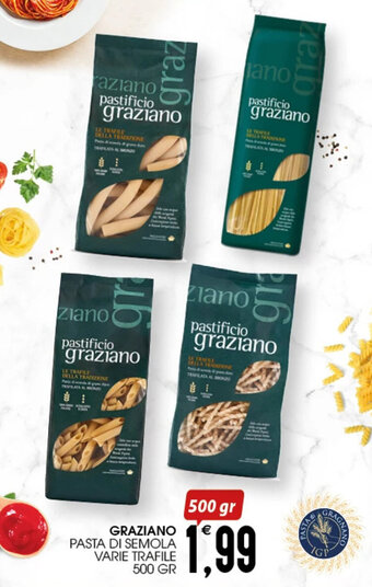 SpesAmica GRAZIANO PASTA DI SEMOLA VARIE TRAFILE 500 GR offerta