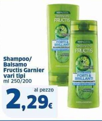 Sigma Shampoo/ Balsamo Fructis Garnier vari tipi ml 250/200 offerta