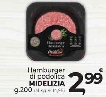 Supermercati Dok Hamburger di podolica MIDELIZIA g.200 offerta