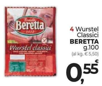 Supermercati Dok 4 Wurstel Classici BERETTA g.100 offerta
