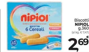Supermercati Dok Biscotti NIPIOL g.360 offerta