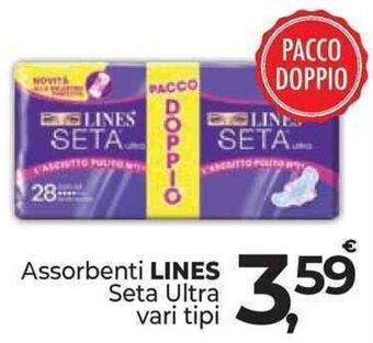 Supermercati Dok Assorbenti LINES Seta Ultra vari tipi offerta