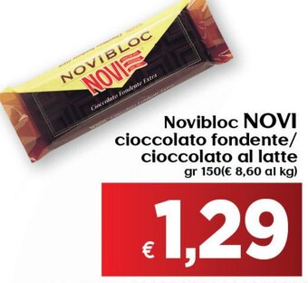 Novibloc NOVI cioccolato fondente/ cioccolato al latte gr 150