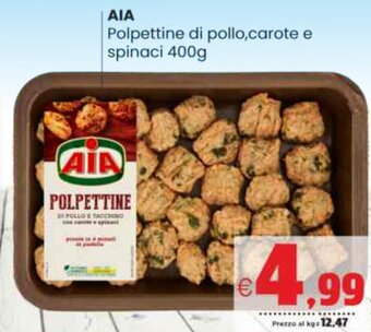 AIA Polpettine di pollo,carote e spinaci 400g