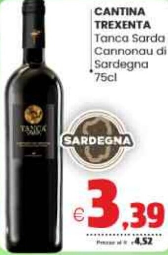 CANTINA TREXENTA Tanca Sarda Cannonau di Sardegna 75cl