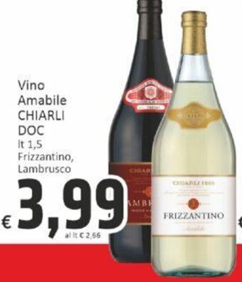 Paghi Poco Vino Amabile CHIARLI DOC It 1,5 offerta
