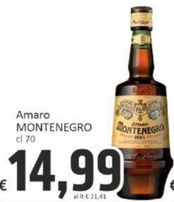 Paghi Poco Amaro MONTENEGRO cl 70 offerta