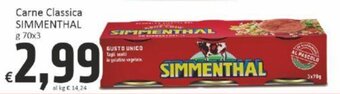 Paghi Poco Carne Classica SIMMENTHAL g 70x3 offerta