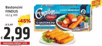 Paghi Poco Bastoncini FINDUS x12 g 300 offerta