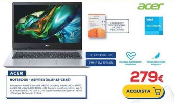 Euronics ACER NOTEBOOK - ASPIRE 1 (A115-32-C64E) offerta