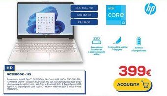 Euronics HP NOTEBOOK - 15S offerta