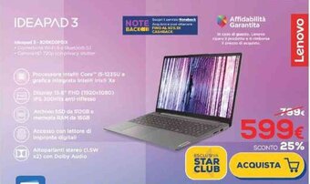 Euronics Lenovo IDEAPAD 3 offerta