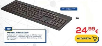 Euronics HP TASTIERA WIRELESS 230 offerta