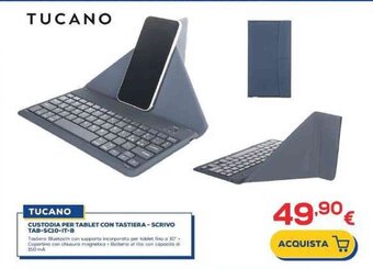 Euronics TUCANO CUSTODIA PER TABLET CON TASTIERA - SCRIVO TAB-SC10-IT-B offerta