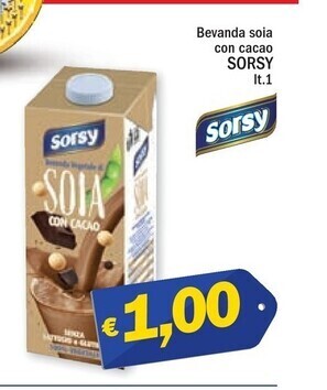 Ard Discount Sorsy bevanda soia con cacao offerta