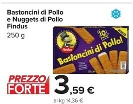 Carrefour Iper Findus bastoncini di pollo e nuggets di pollo offerta