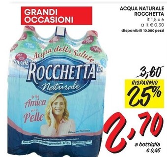 Pam Rocchetta acqua naturale offerta