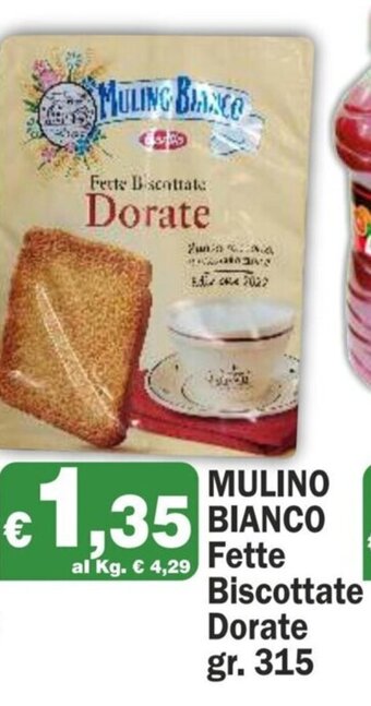 Primo Prezzo MULINO BIANCO Fette Biscottate Dorate gr. 315 offerta