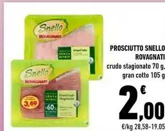 Conad Rovagnati Prosciutto Cotto Snello 60 G(ml) offerta