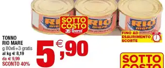 Iperal Rio Mare Tonno All'Olio Di Oliva 80 G(ml) offerta