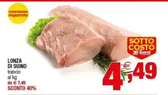 Iperal Lonza Di Suino Trancio offerta