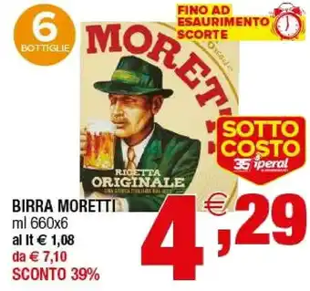 Iperal Moretti Birra Ricetta Originale 660 Ml offerta