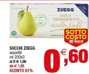 Iperal Zuegg Nettare Di Pera 600 G(ml) offerta