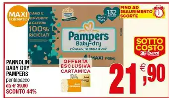 Iperal Pampers Pannolini Baby Dry offerta