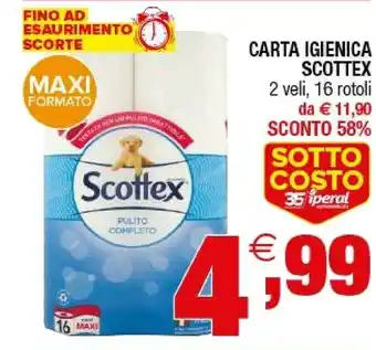 Iperal Scottex Carta Igienica 16 Rotoli offerta