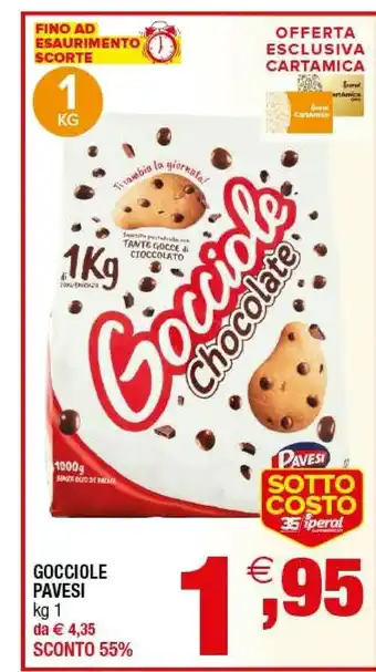 Iperal Pavesi Gocciole Chocolate 1000 G(ml) offerta